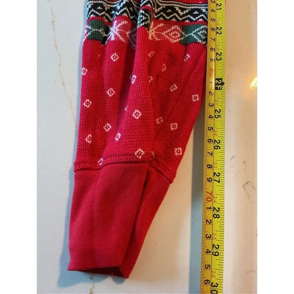 Victoria’s Secret Fair Isle Sherpa Hooded Waffle Weave PJ Pajamas Sz M